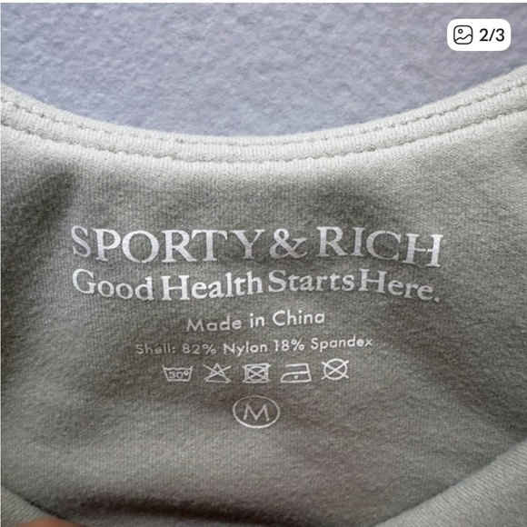 Sporty and Rich Light Green Crop Top in Medium - Picture 2 of 3